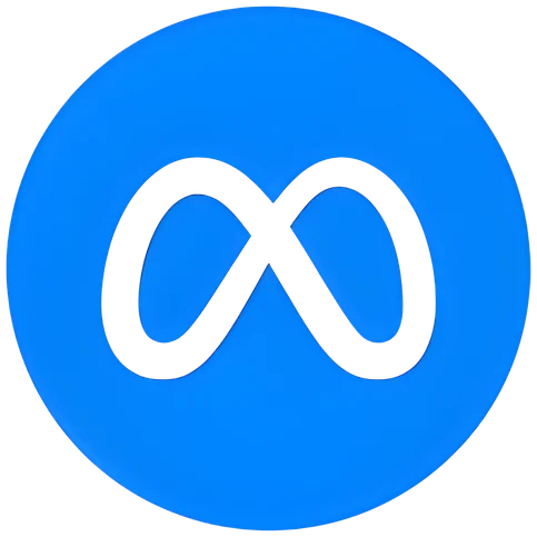 Round Meta Logo Blue PNG